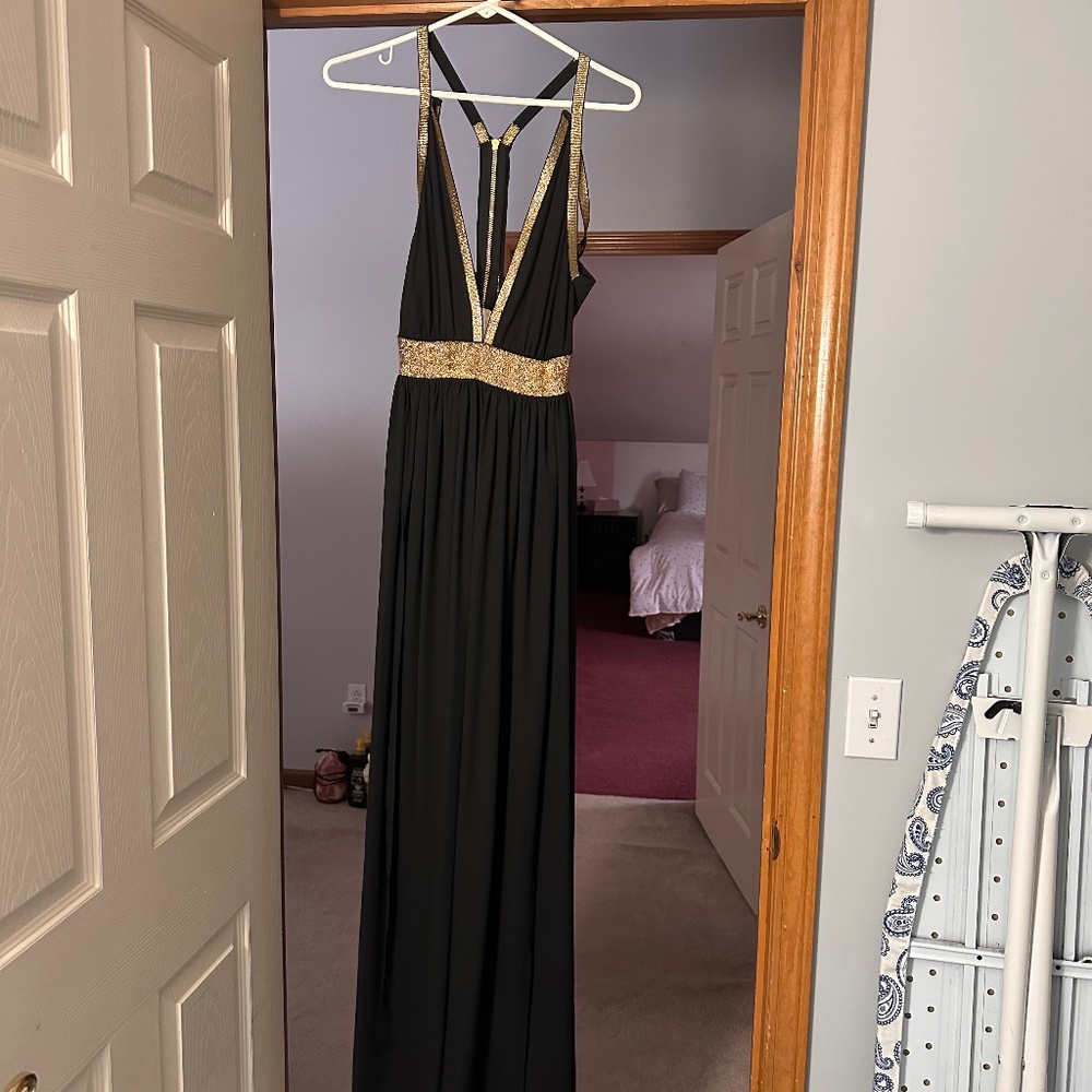 Black & Gold Formal Dress